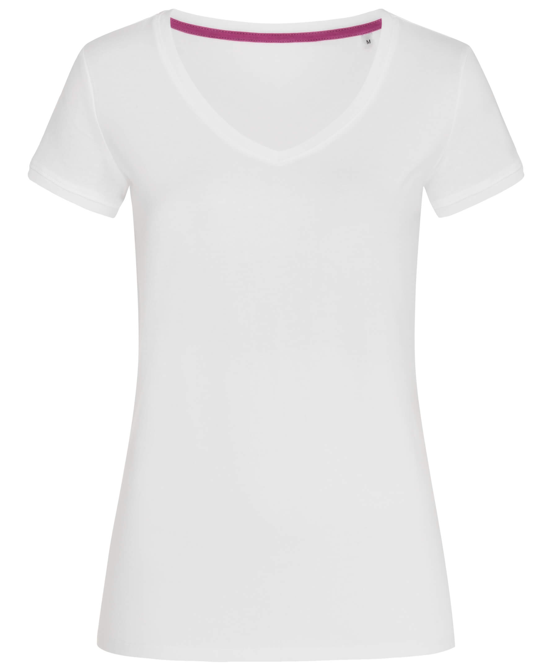 st9130_whi ST9130 Megan V-neck T-shirt - Image 1