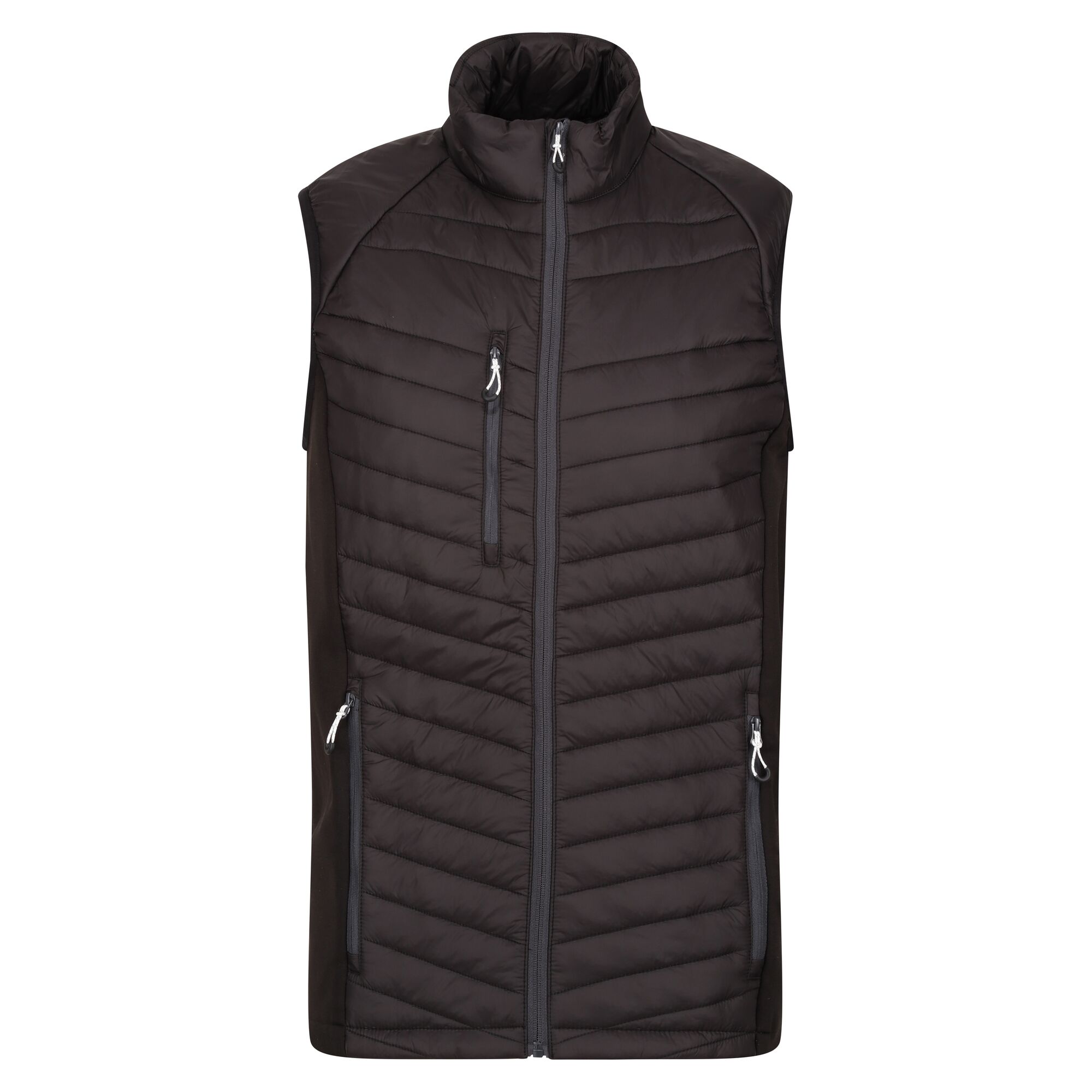 web-version-tra894_28p_p_1black-seal-grey TRA894 Mens Navigate Hybrid Bodywarmer - Image 1