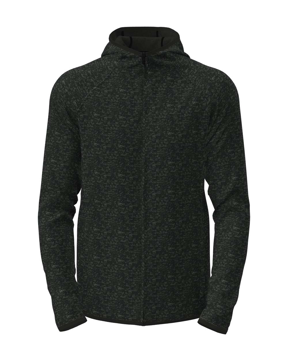 ST5460 Black Opal Heather ST5460 Lux Hooded Knit Fleece Jacket - Image 1