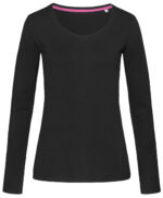ST9720 Claire V-neck Long Sleeve T-shirt - Image 3