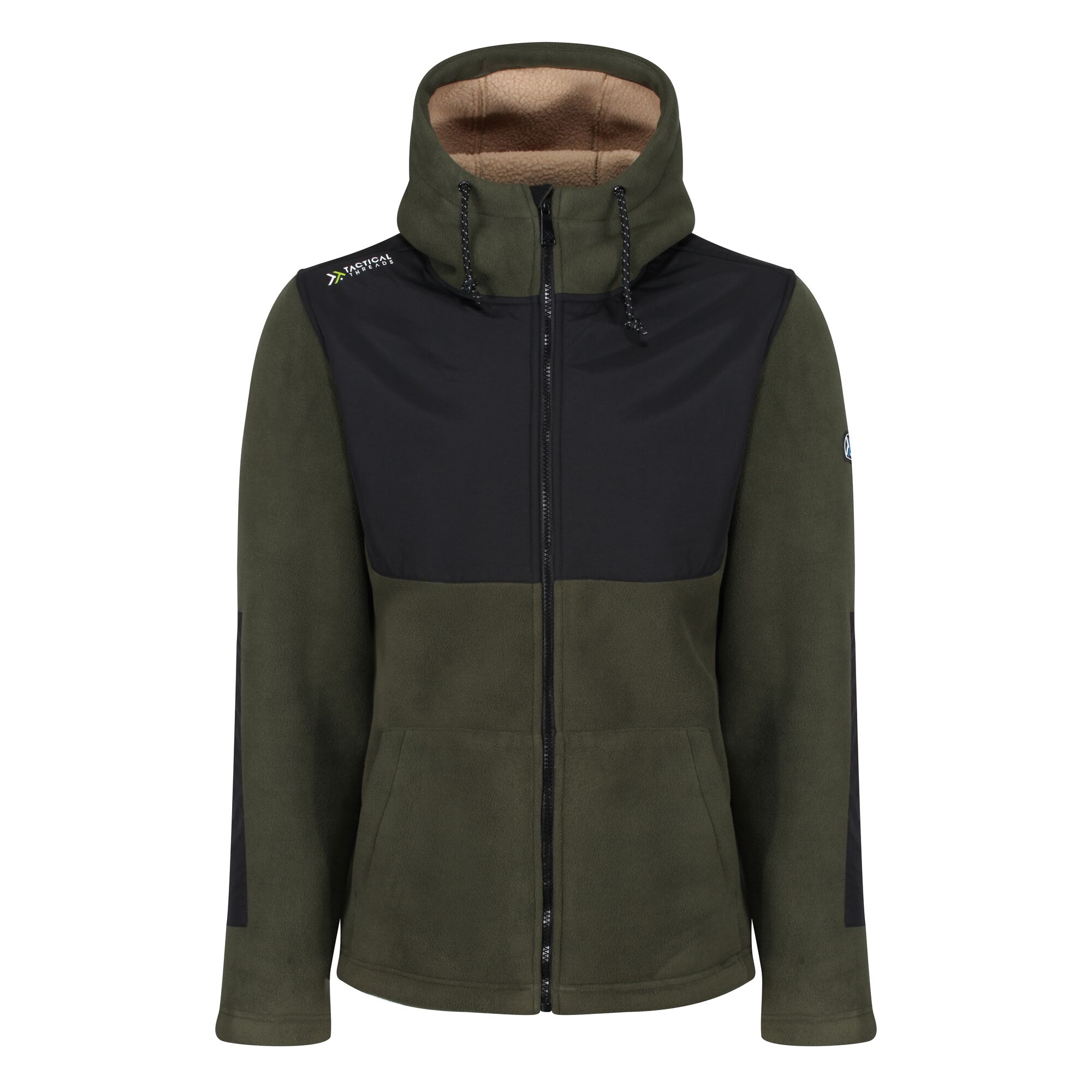 TRF664 Dark Khaki Black TRF664 Tactical Garrison Hooded Winter Jacket - Image 1