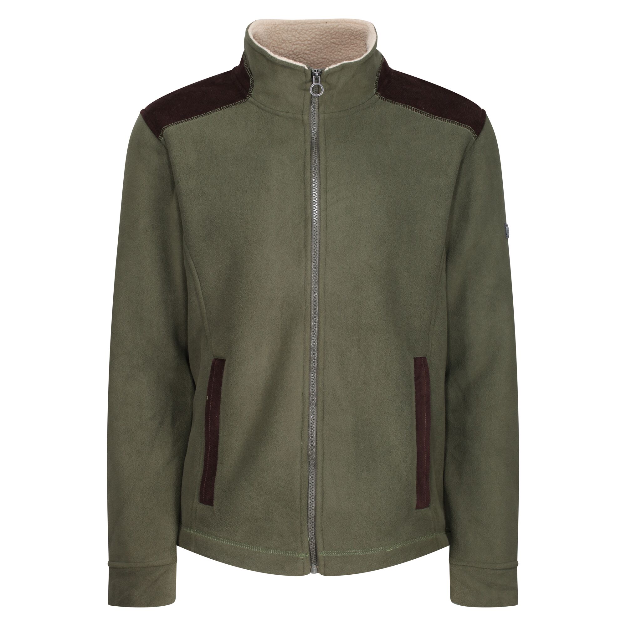 TRF666 Dark Khaki TRF666 FAVERSHAM FULL ZIP FLEECE - Image 1