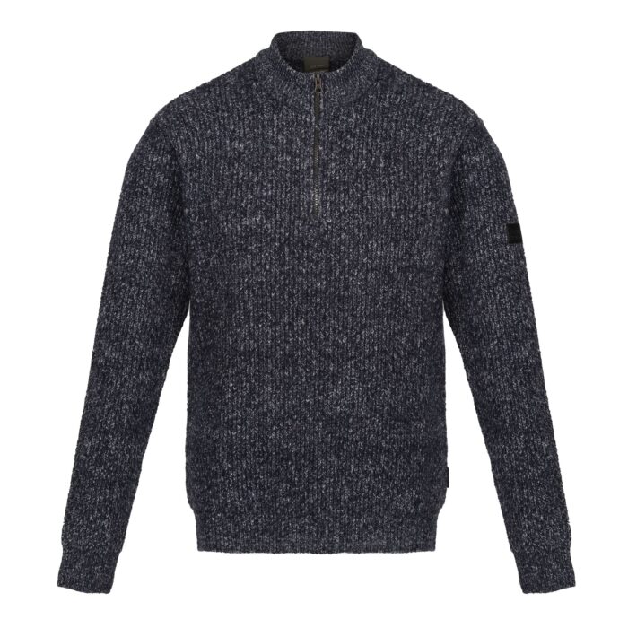 TRF673 Soloman Zip Neck Knitted Pullover - Image 2